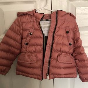 Burberry pink puffer jacket